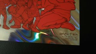 Rare APHEX Twin FOIL Mini PRINT JERMAINE Rogers AFX Day Night HOUSTON Poster 2