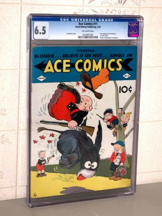 Ace Comics 11 Rare 1st App.  The Phantom Pre - Dates Action Comics 1 1938 Cgc 6.  5