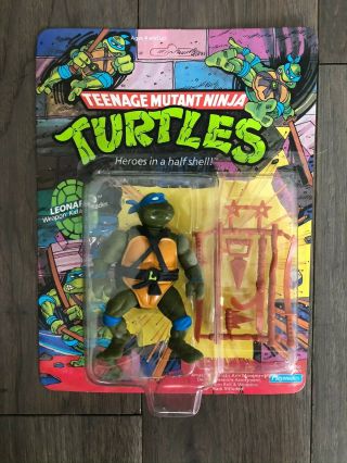 Tmnt 1988 Teenage Mutant Ninja Turtles Leonardo 10 Back Unpunched Moc