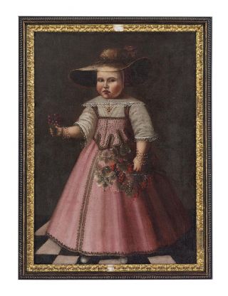 Rare 17th,  18th C Dutch School Portrait Painting Of An Aristocratic Girl,  C 1680