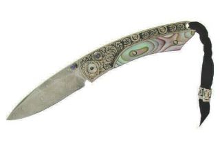 Rare 2007 William Henry Knife B04 Malibu Damascus Pearl