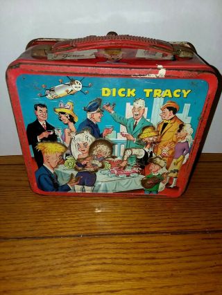 Vintage 1967 Dick Tracy Metal Lunch Box Rare