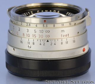 Leica Leitz 35mm Summilux F1.  4 Chrome 1st V.  Steel Rim Lens Rare Late 2060616