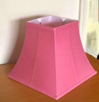 Pottery Barn Kids Lampshade Pink 12 Inch Square Bell Rare