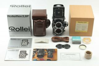 RARE [ CASE,  ALL BOX ] Rolleiflex 2.  8F White Face Xenotar Camera JAPAN 3