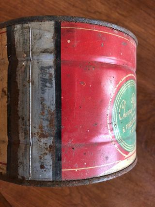 Rare Vintage Cherry Blossom Coffee Tin 1 Lb Can No Lid Michigan Grand Traverse 3