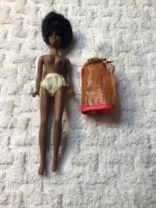 1970 Rare Topper Dawn African American Doll Dale - W/ Dress