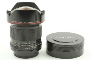Rare [Optical MINT] Canon FD NFD 14mm f/2.  8 L Fisheye MF Lens From JAPAN H29 2