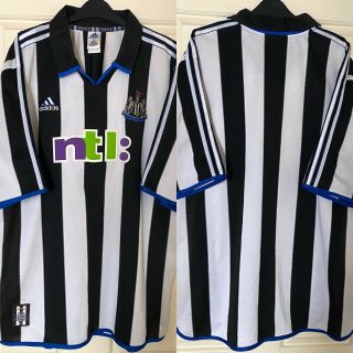 Rare Vintage Official Adidas Newcastle United 1999/00 Xxl Adult Football Shirt