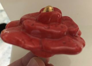 Retired and Very Rare Nora Fleming Red Victorian Rose Mini 3