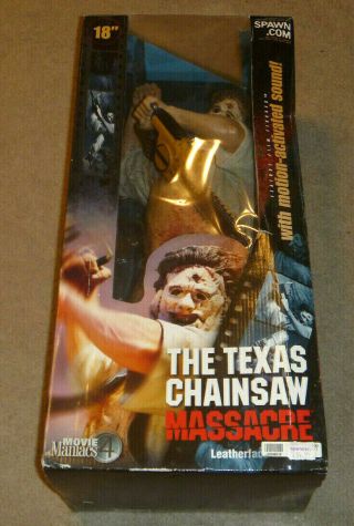 Mcfarlane Toys Figure,  Texas Chainsaw Massacre,  Leatherface 18 ",  Movie Maniacs