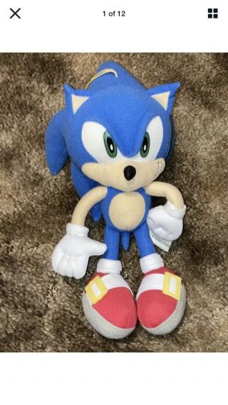 Rare Vtg 12” Sonic X Plush Stuffed Doll Toy Figure Ge Animation Project Hedgehog