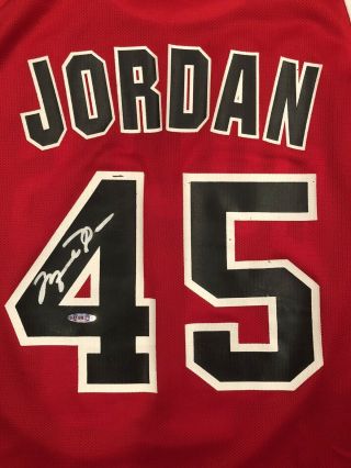 Michael Jordan Signed 45 Chicago Bulls Champion Jersey Uda Autograph Rare