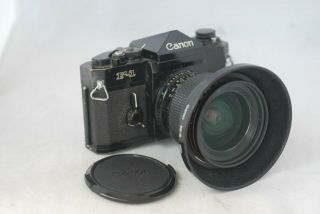 Rare Canon Fd 24mm F/1.  4 L Lens On Canon F1 Film Camera In Cond.