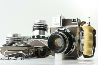 【super Rare Set 】 Linhof Technika Press 6x9 W/ 53mm 100mm 180mm Lens From Japan