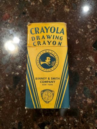 True Vintage 1953 Crayola Crayons No.  24 Rare Antique Vintage Complete