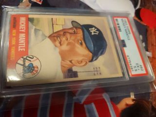 1953 Topps 82 Mickey Mantle Psa 5.  5 Ex, .  Rare Find And Grade.