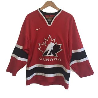 Rare Nike 2002 Team Canada Home Hockey Jersey Size Small Olympic Gold Medal