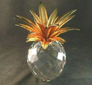 Vintage SWAROVSKI GIANT PINEAPPLE FACETED LEADED CRYSTAL Very Rare Old Glass 2