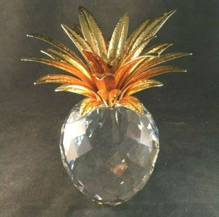 Vintage SWAROVSKI GIANT PINEAPPLE FACETED LEADED CRYSTAL Very Rare Old Glass 3