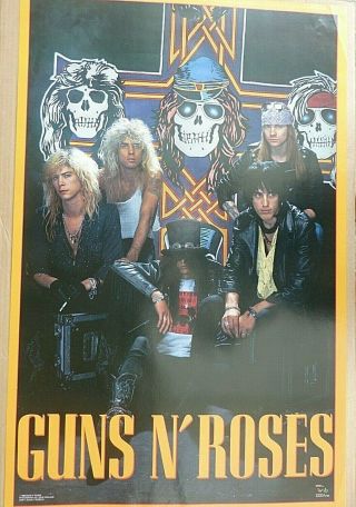 Rare Guns N Roses 1988 Vintage Music Poster