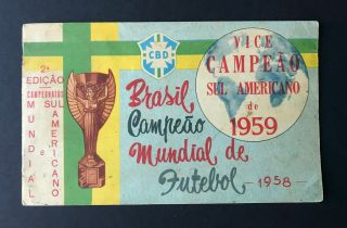 World Cup 1958 Brazilian Sticker Album Campeao Mundial De Futbol 1958 - Rare