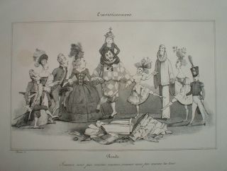 Ang 35 Caricature Rare De Chez Aubert 1832 Louis - Philippe Fait Sa Ronde By Ch.  A
