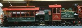 Rare Accucraft Electric Disney World Fort Wilderness Locomotive 3 And Coach Car