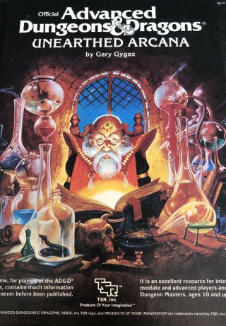 Rare Adv D&d Unearthed Arcana 1985 First Edition