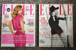 Madonna Rare Elle Travel Size Magazines 2006 And 2008