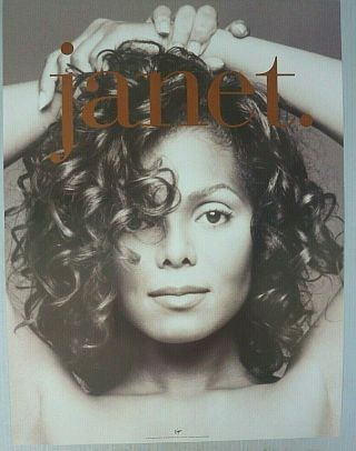 Rare Janet Jackson 1993 Vintage Orig 2 Sided Music Record Store Promo Poster