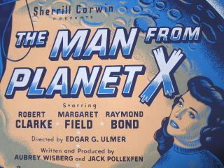 The Man From Planet X,  Rare Vintage Movie Poster,  Large Format 40 x 60 3