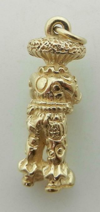 JAMES AVERY RETIRED 14K YELLOW GOLD CLOWN HOLDING PUPPY CHARM - EXTREMELY RARE 2