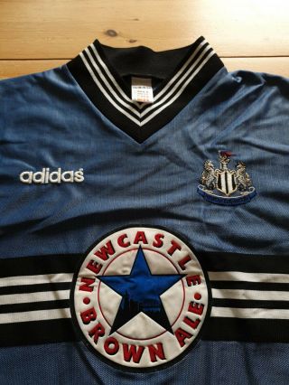 Rare Newcastle United 3rd Shirt.  Newcastle Brown Ale Sponsor,  Star.  Gry/ Blue.
