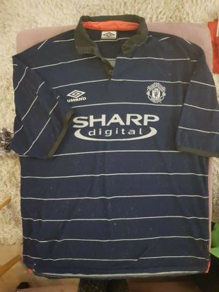 Man Utd Away Shirt 1999/2000 Sharp Digital Rare & Adult Xl