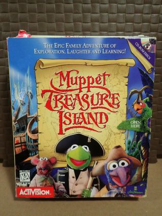 Muppet Treasure Island (pc Cd Activision) Big Box Complete,  Htf/rare,  Jim Henson