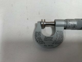 RARE Vintage Lufkin 3630 USA Machinist Toolmaker Micrometer (A15) 2