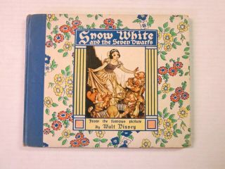 Snow White & The Seven Dwarfs 1938 Walt Disney - Color Illustrations 1st Ed Rare