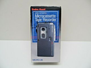 Vintage Rare Radio Shack Micro - 28 Voice Activated Micro - Cassette Recorder