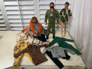 1964 Gi Joe 12 “ Figures Talking,  Mike Power Atomic Man Hasbro,  Clothes,  Chairs