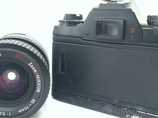 Rare " D " Demo Mark Nikon F - 301 Film Camera,  Ai - S 35 - 70mm Lens Kit