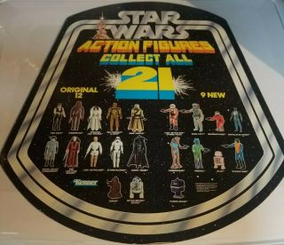 Star Wars Kenner Vintage Display Rare Collect all 21 Action Figures 2