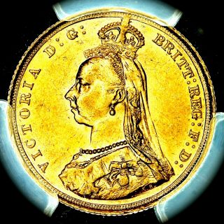 Very Rare 1888 S Queen Victoria Australia Sydney Gold Sovereign Pcgs Ms62