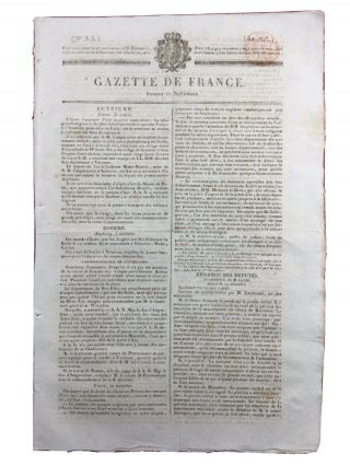 Maréchal Ney Procès 1815 Bonaparte Rare Gazette De France