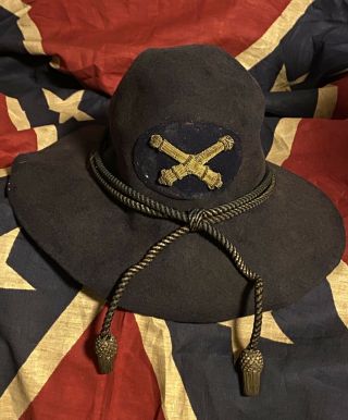 Very Rare Civil War Confederate Artillery Warriors Slouch Hat Civil War Cap Kepi