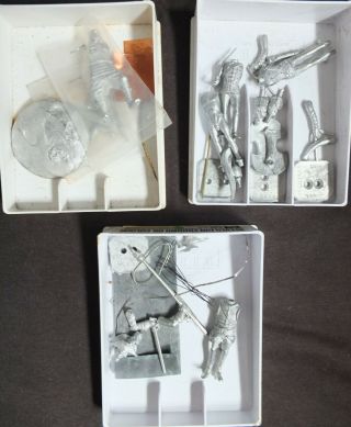5 X Assorted White Metal Military Miniatures 54mm Figures Stadden Rose ? Rare