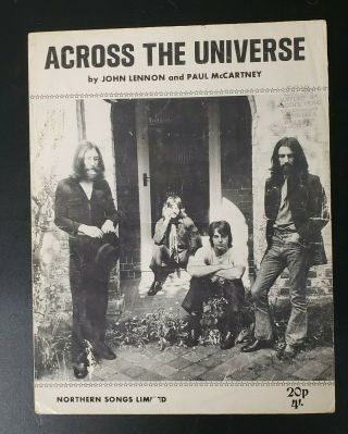 Rare Beatles (english) Sheet Music - Across The Universe 1968.  7328