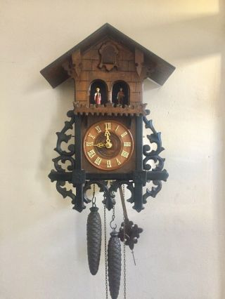Very Rare Black Forest Weather Station Cuckoo Clock Possible Beha