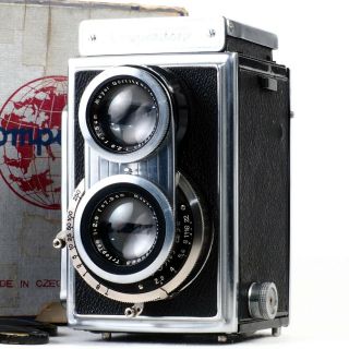 :[VERY RARE] Bradac Companion 6x6 TLR Pre - WWII Camera Meyer 75mm f2.  9 Lens w BOX 2
