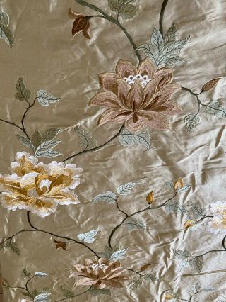 Rare Scalamandre Designer Fine Silk Floral Pattern Fabric Bolt 9 Yards 3
